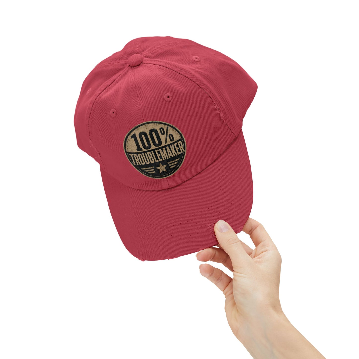 100% Troublemaker Distressed Cap