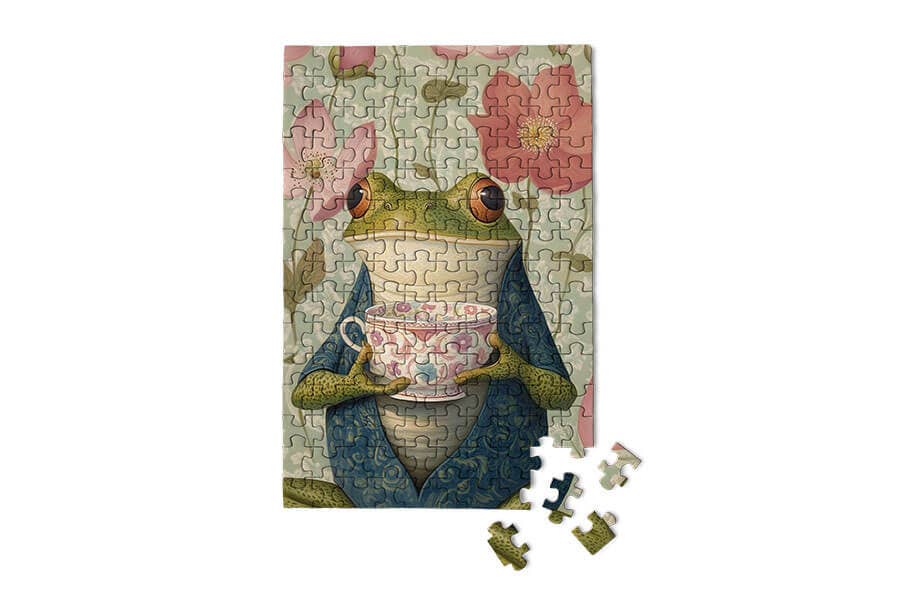 Tea-Time Frog Mini Puzzle