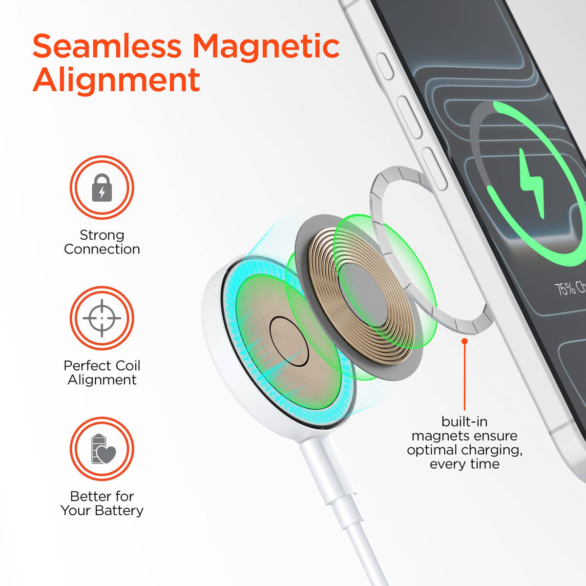 Snap & Charge 15W Magnetic Wireless Charger