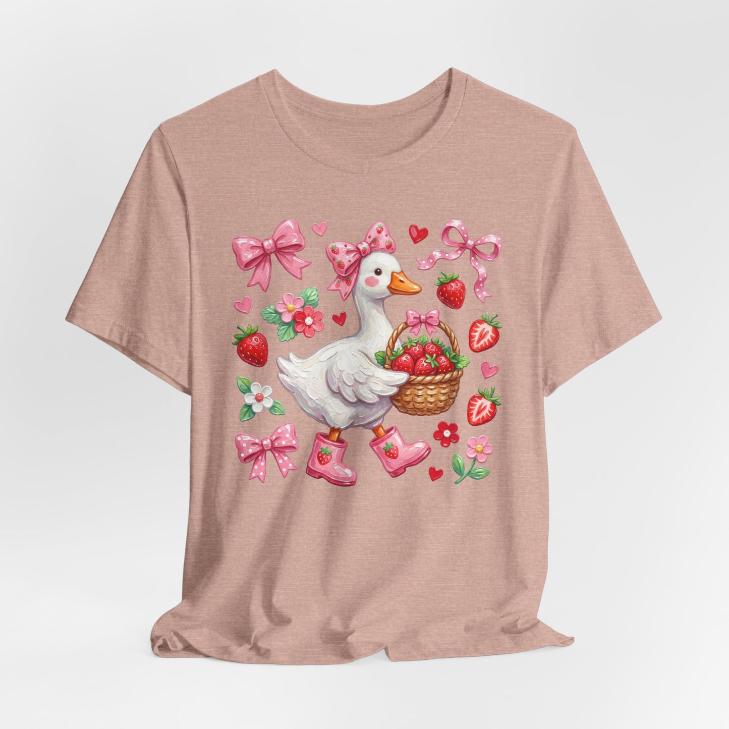 Strawberry Patch Goose Graphic Tee