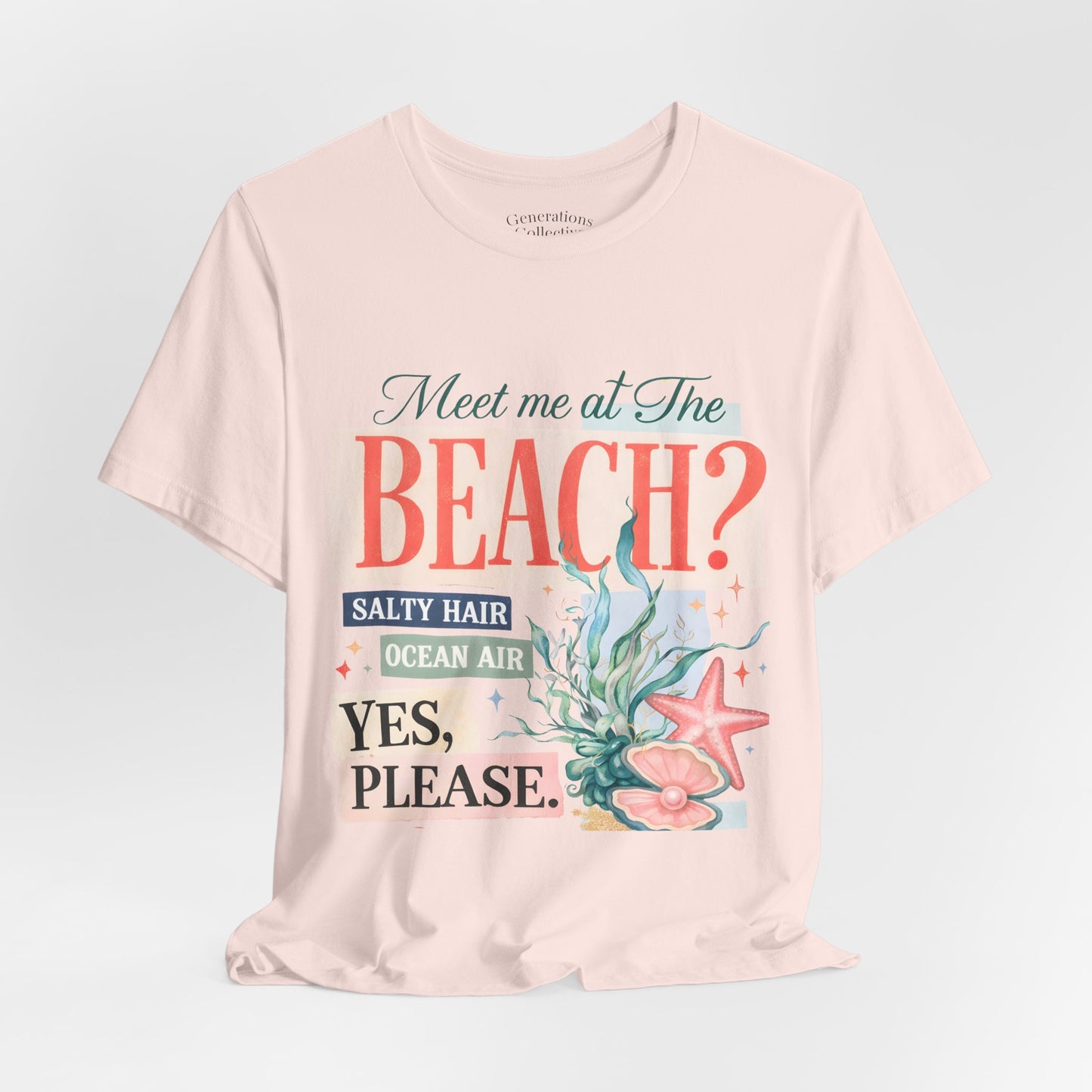 Meet Me At The Beach Coastal Graphic Tee