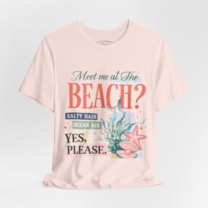Meet Me At The Beach Coastal Graphic Tee