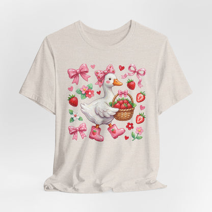 Strawberry Patch Goose Graphic Tee