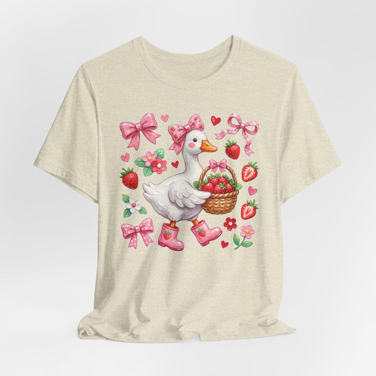 Strawberry Patch Goose Graphic Tee