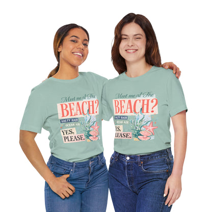 Meet Me At The Beach Coastal Graphic Tee