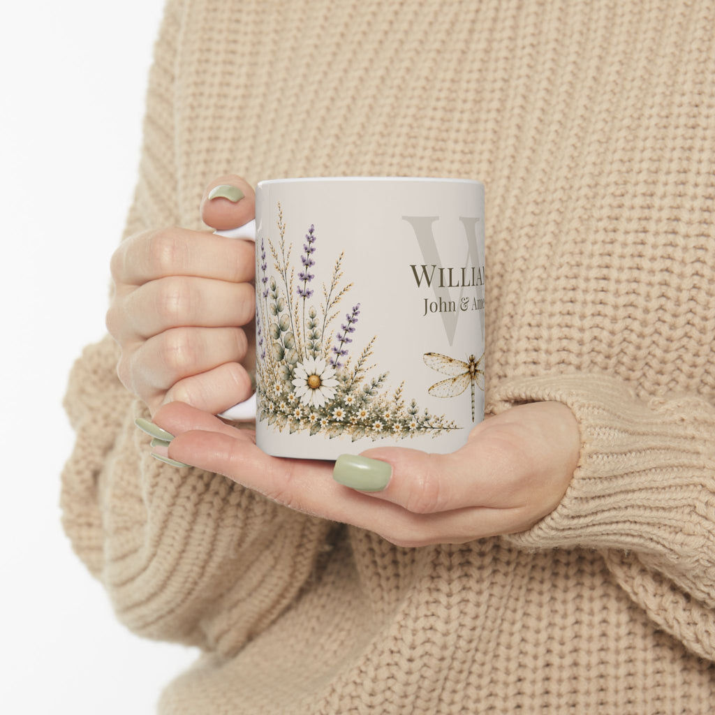Dragonfly Meadow Personalized Family Mug