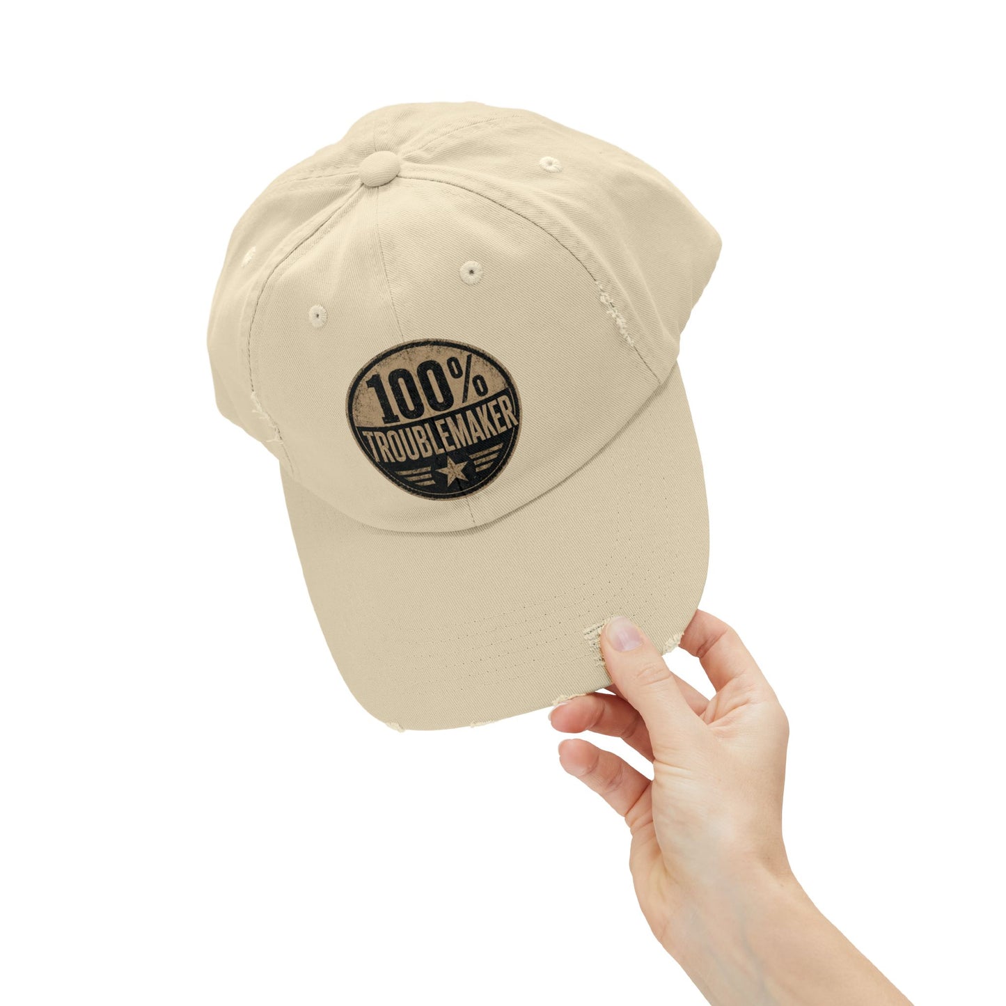 100% Troublemaker Distressed Cap