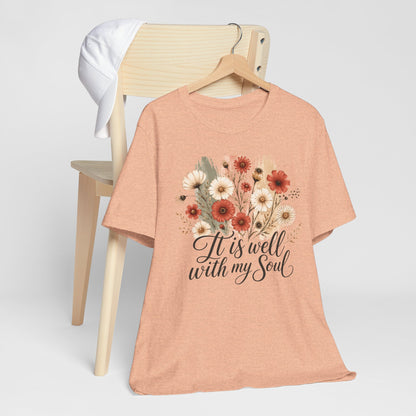 It Is Well With My Soul Floral Tee
