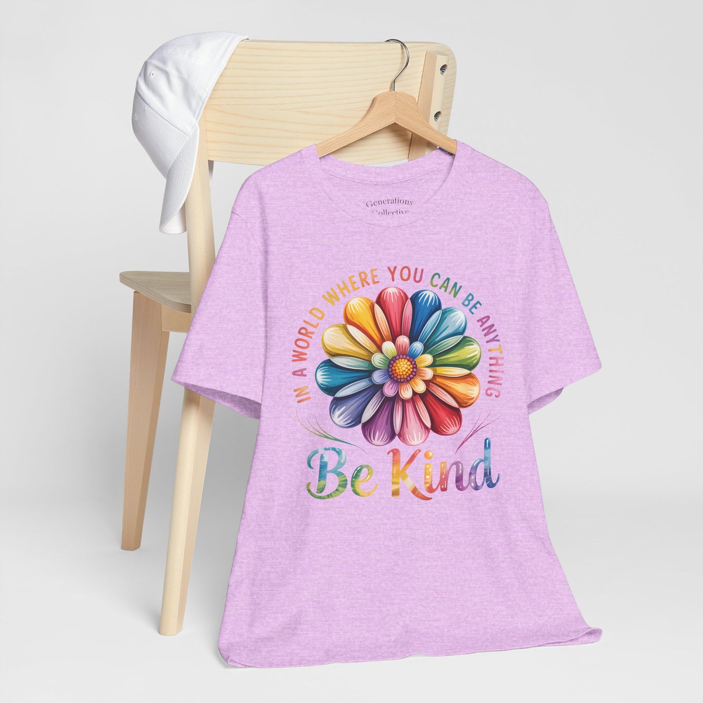 Be Kind Rainbow Flower Tee