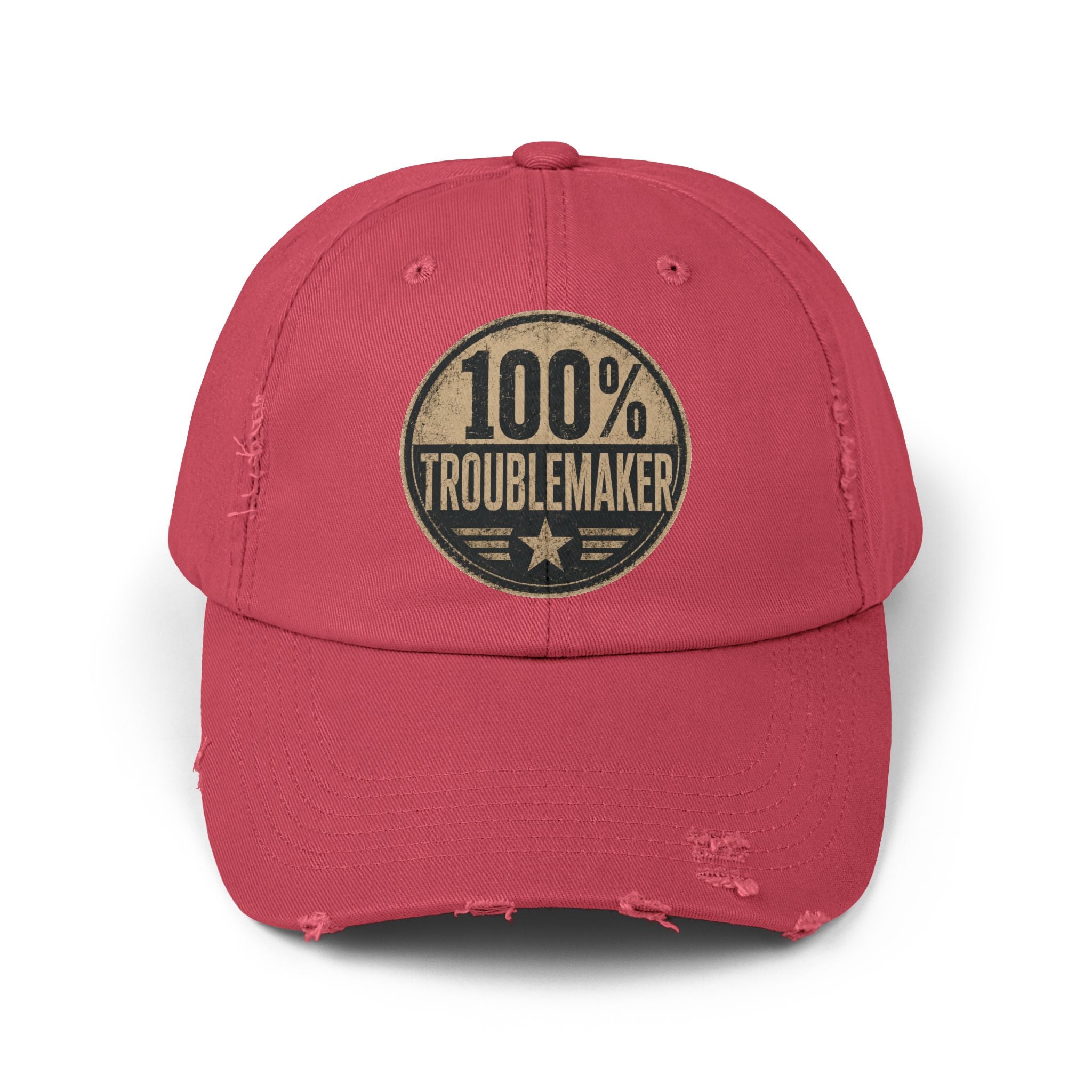 100% Troublemaker Distressed Cap