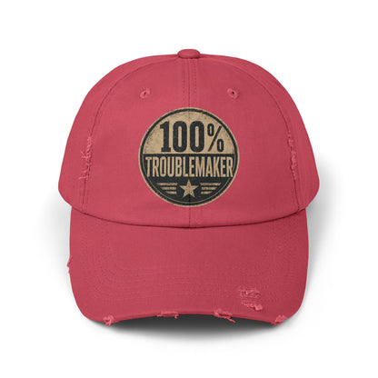 100% Troublemaker Distressed Cap