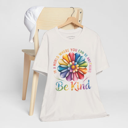 Be Kind Rainbow Flower Tee