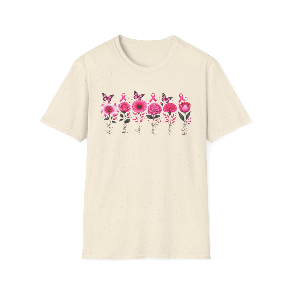 Flowers of Strength Breast Cancer Awareness Tee