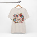 USA Floral Flag 250 Years Graphic Tee