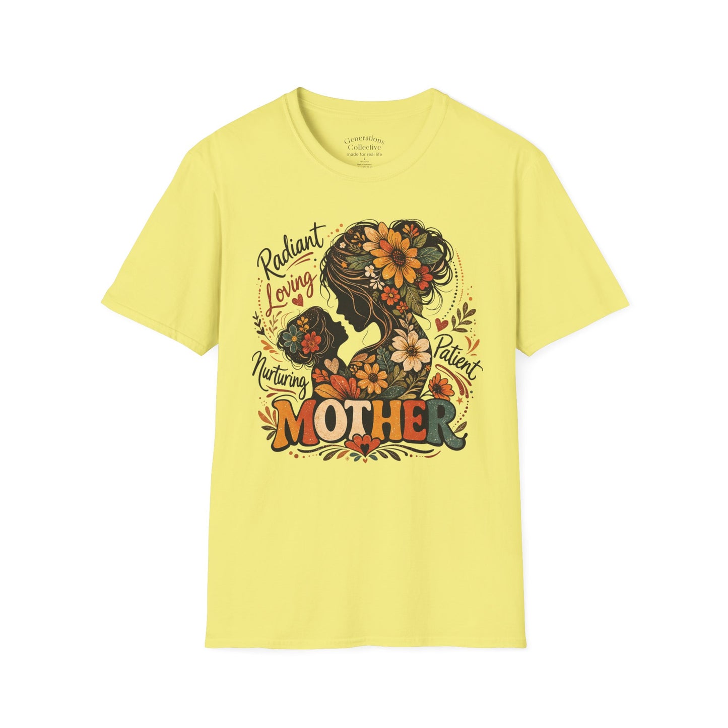 Mother Child Floral Vintage Graphic Tee