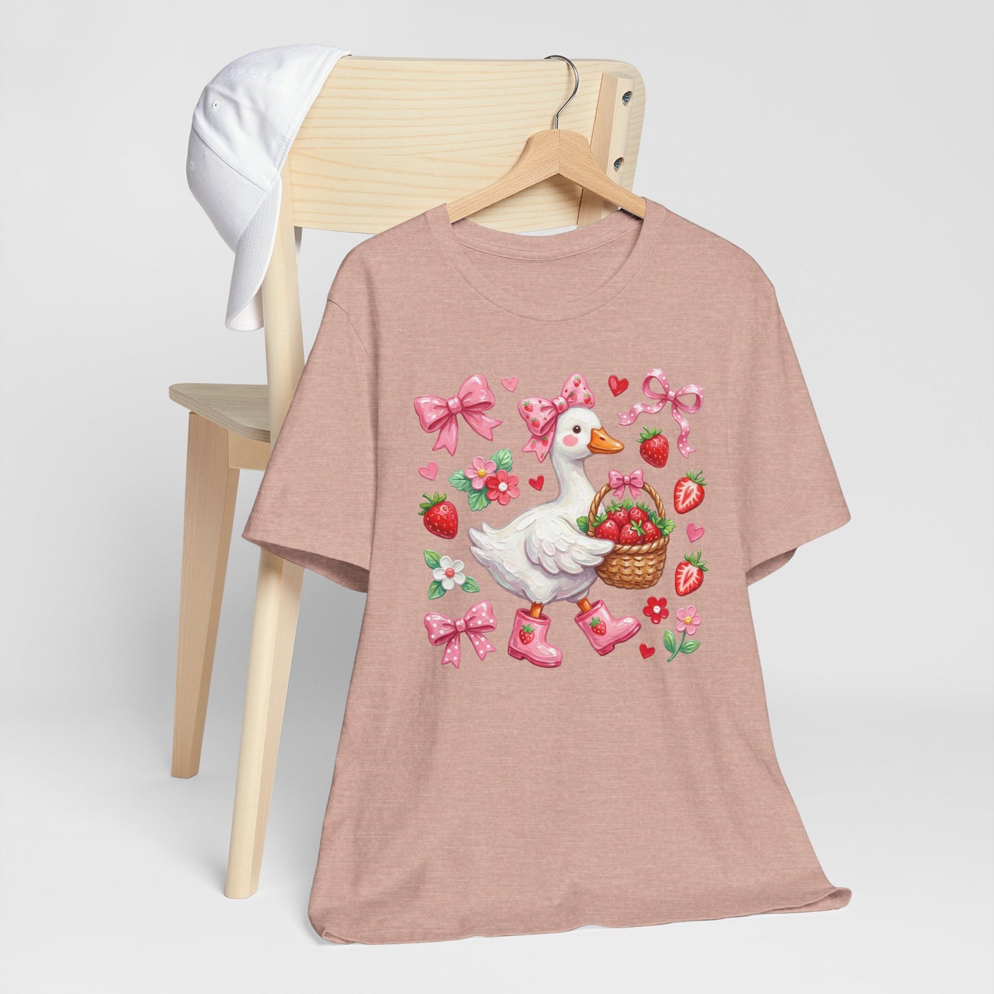 Strawberry Patch Goose Graphic Tee