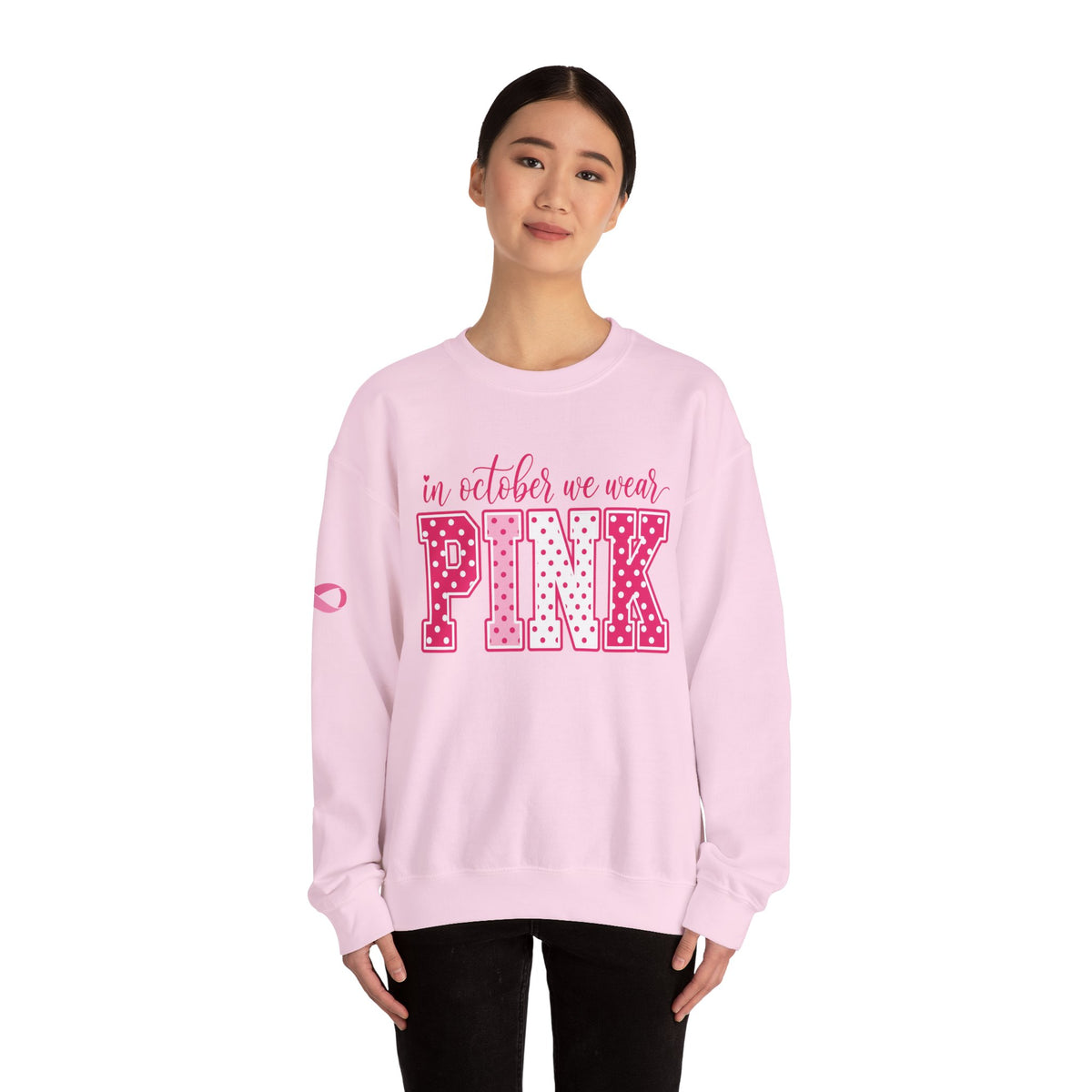 October Looks Better in Pink Sweatshirt