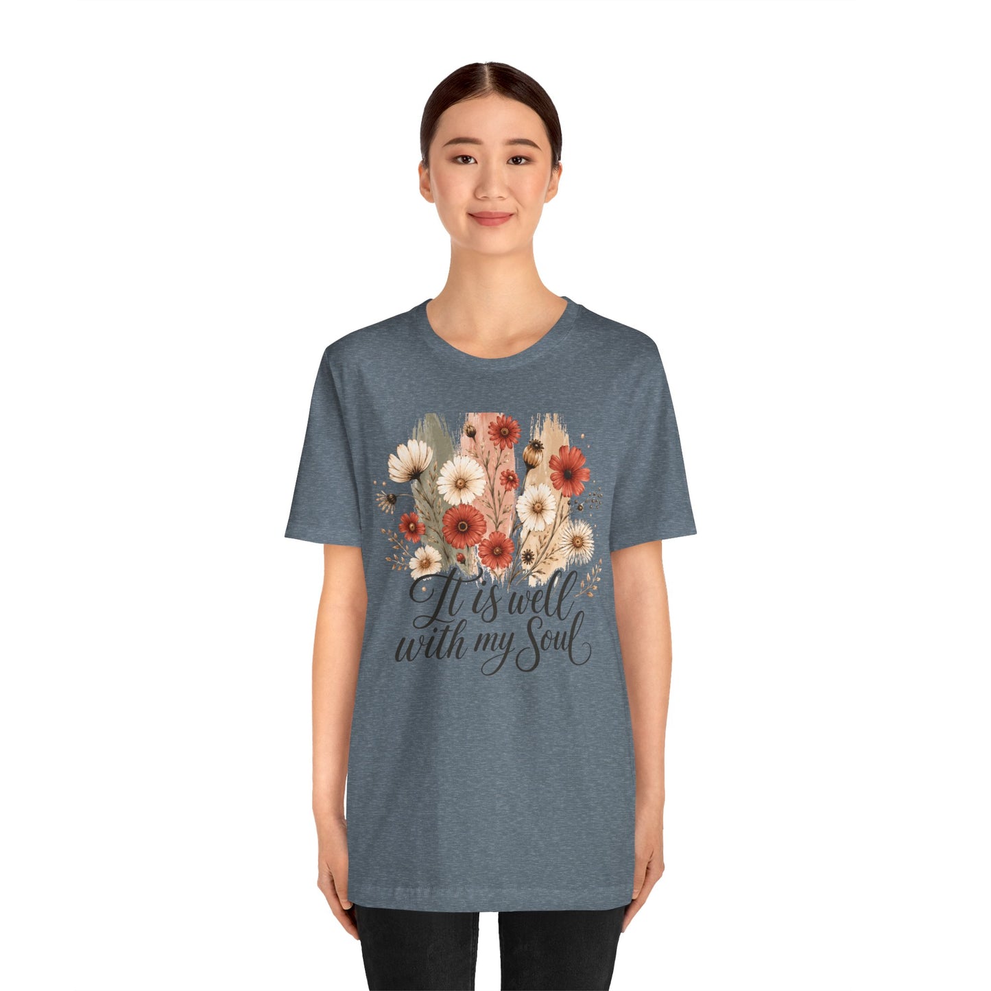 It Is Well With My Soul Floral Tee