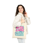 Later / After A While Striped Canvas Tote