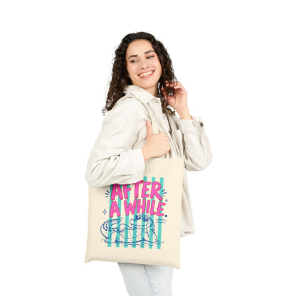 Later / After A While Striped Canvas Tote