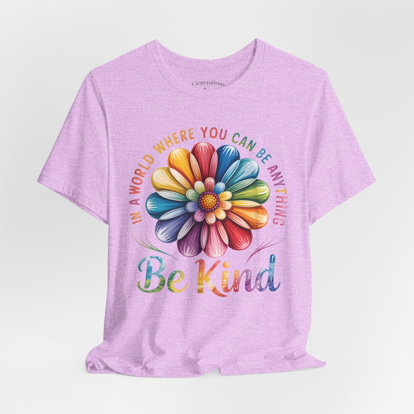 Be Kind Rainbow Flower Tee