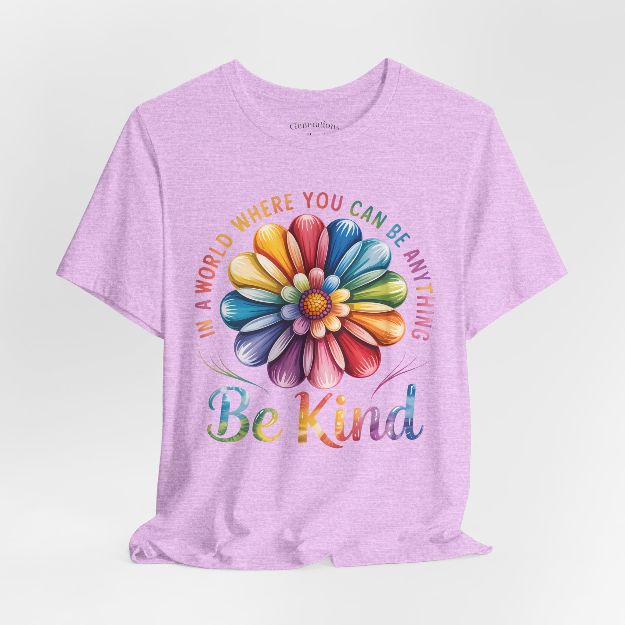 Be Kind Rainbow Flower Tee