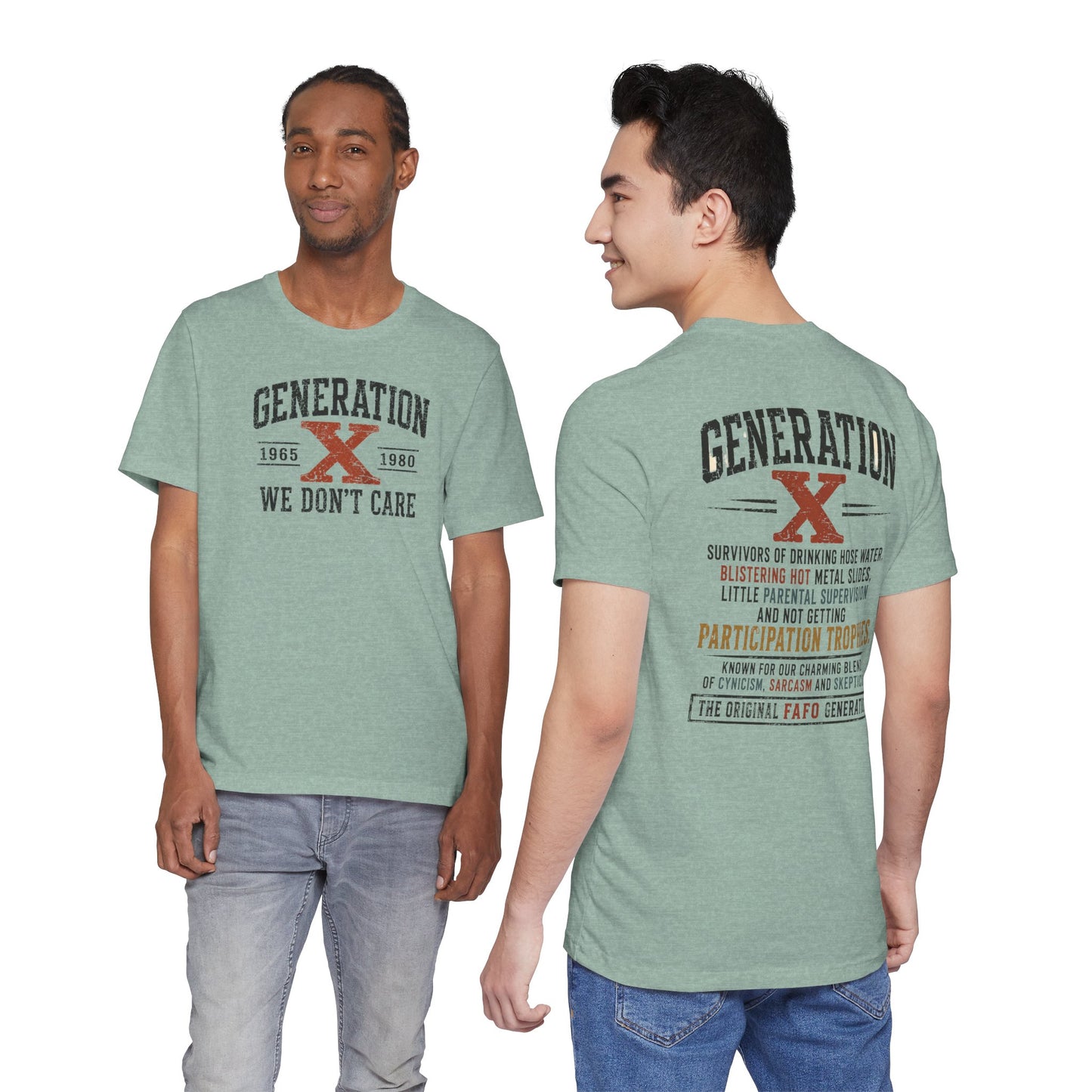 Generation X "We Don’t Care" Graphic Tee