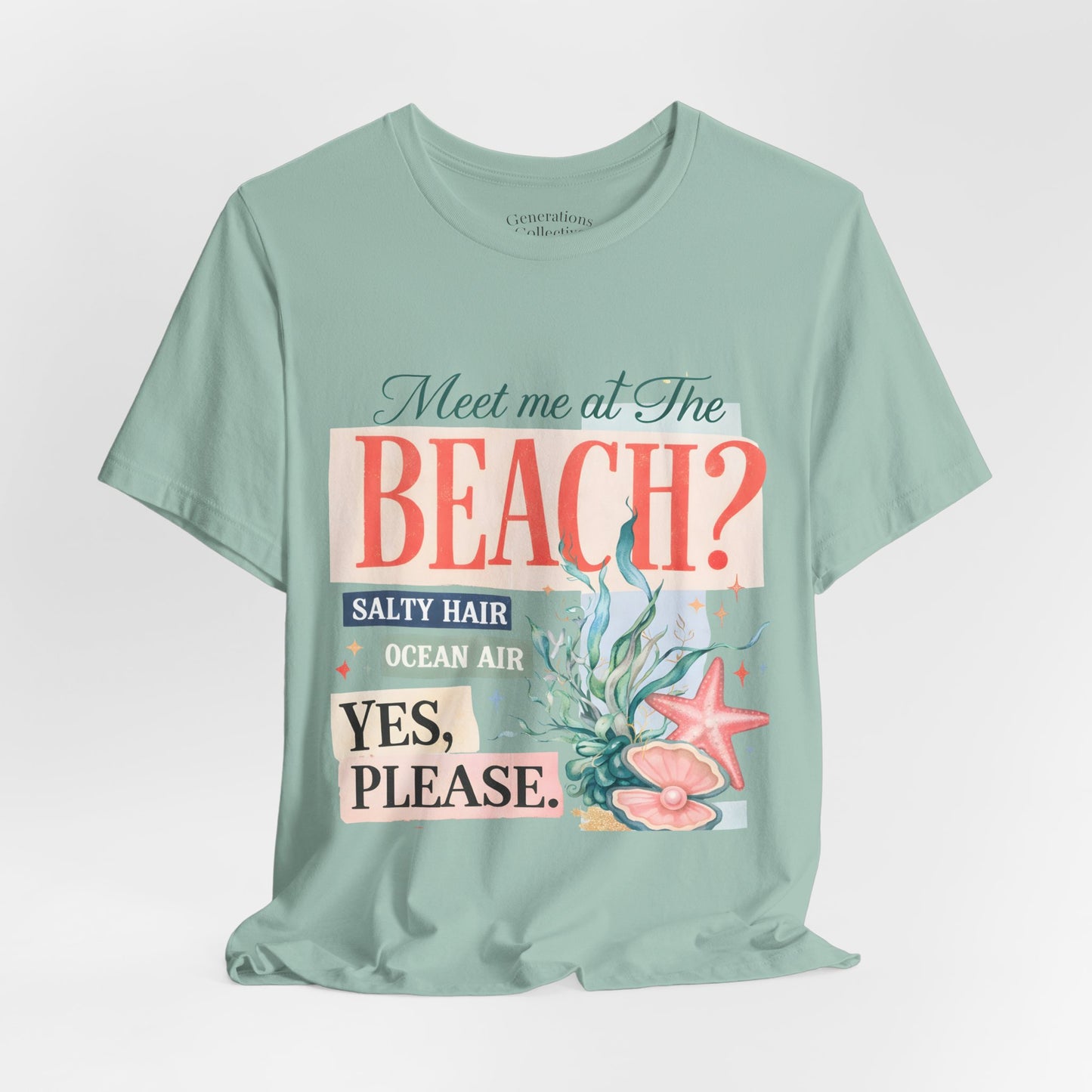 Meet Me At The Beach Coastal Graphic Tee