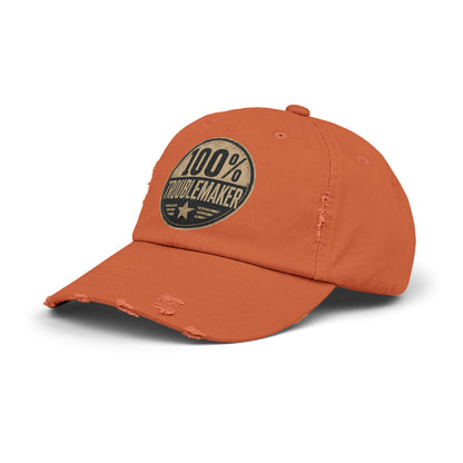 100% Troublemaker Distressed Cap