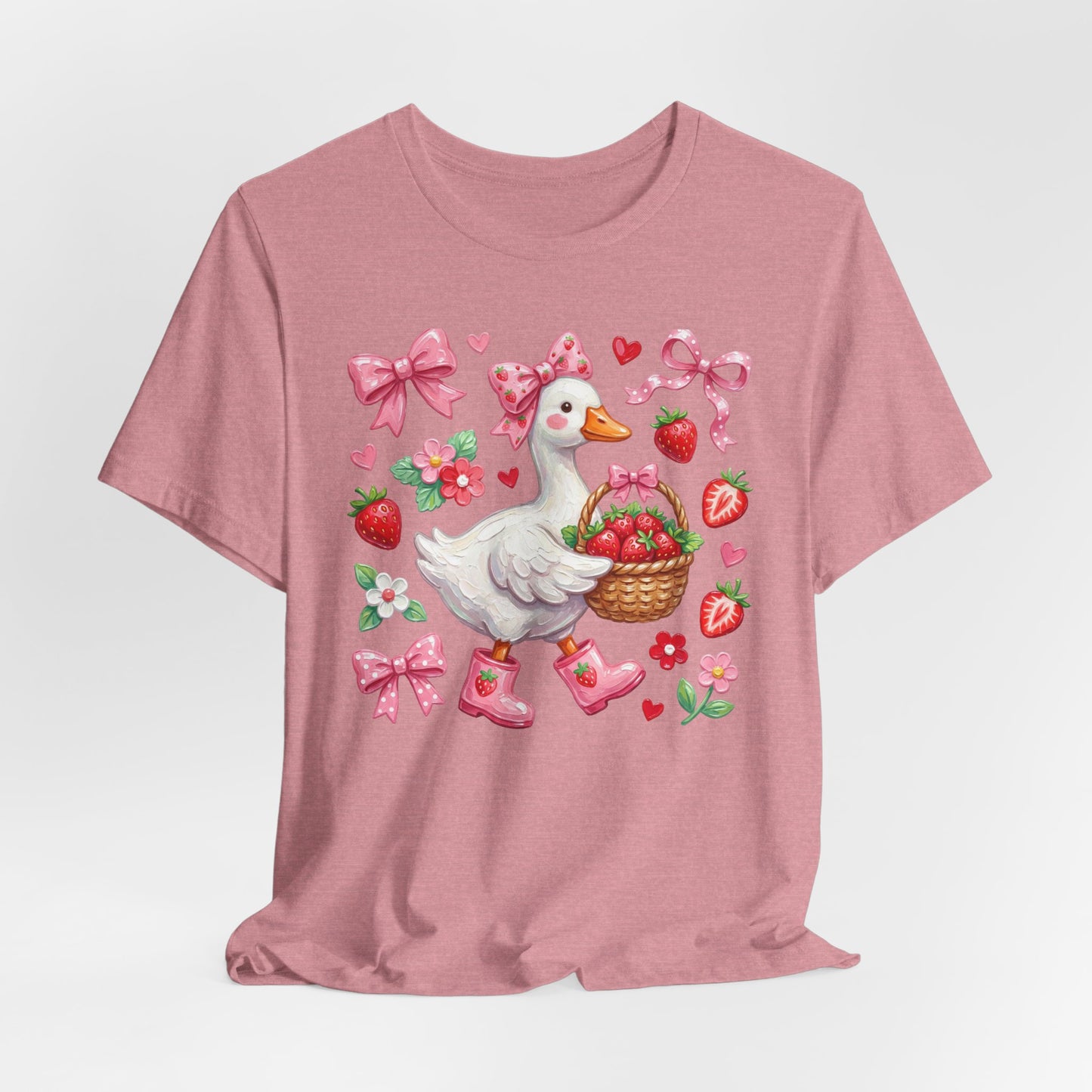 Strawberry Patch Goose Graphic Tee