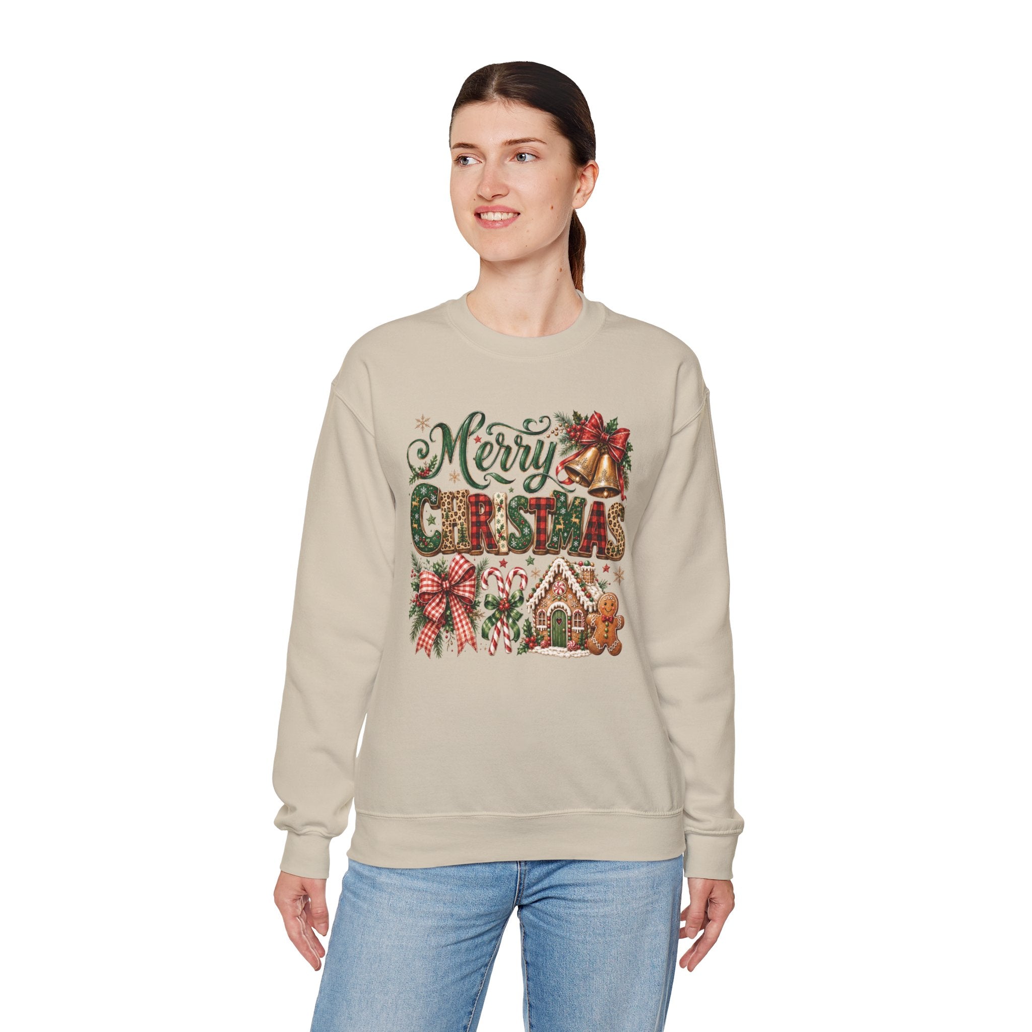 Merry Christmas Gingerbread Cottage Sweatshirt
