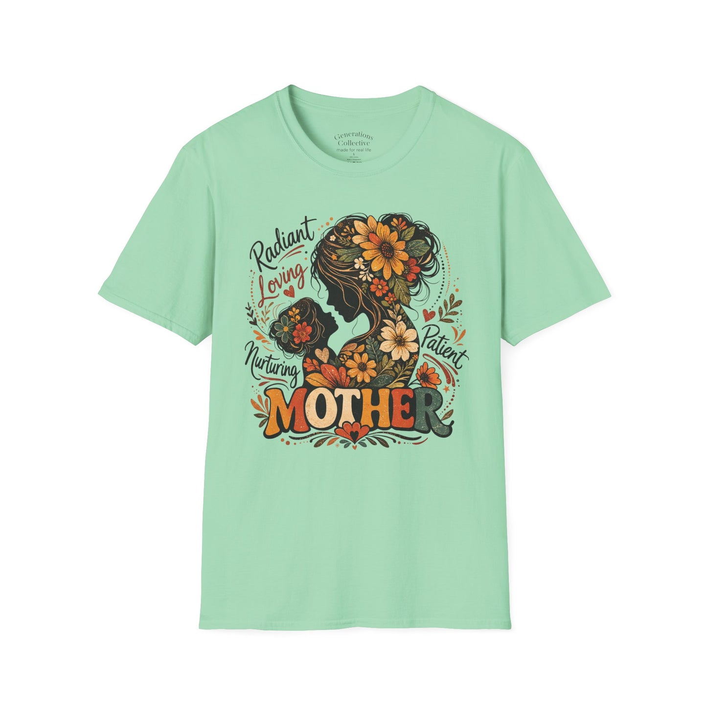 Mother Child Floral Vintage Graphic Tee