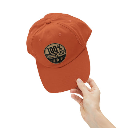 100% Troublemaker Distressed Cap