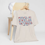 USA Floral EST. 1776 Graphic Tee