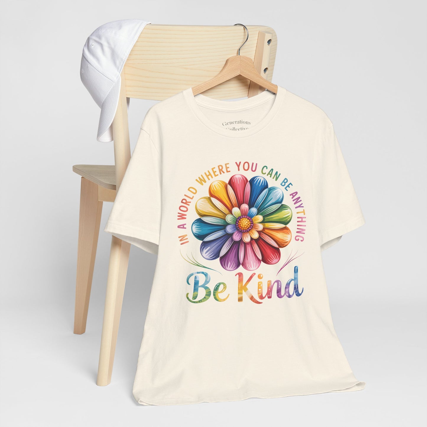 Be Kind Rainbow Flower Tee