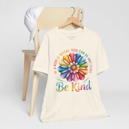 Be Kind Rainbow Flower Tee