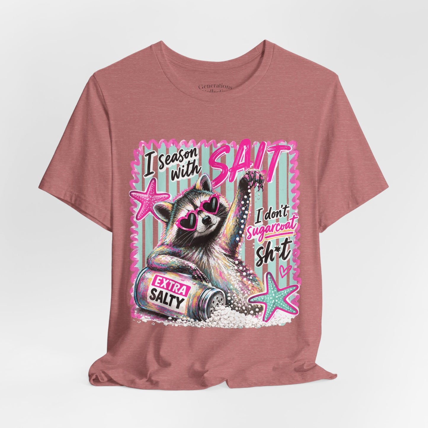 Seasoned With Salt Raccoon Graphic Tee