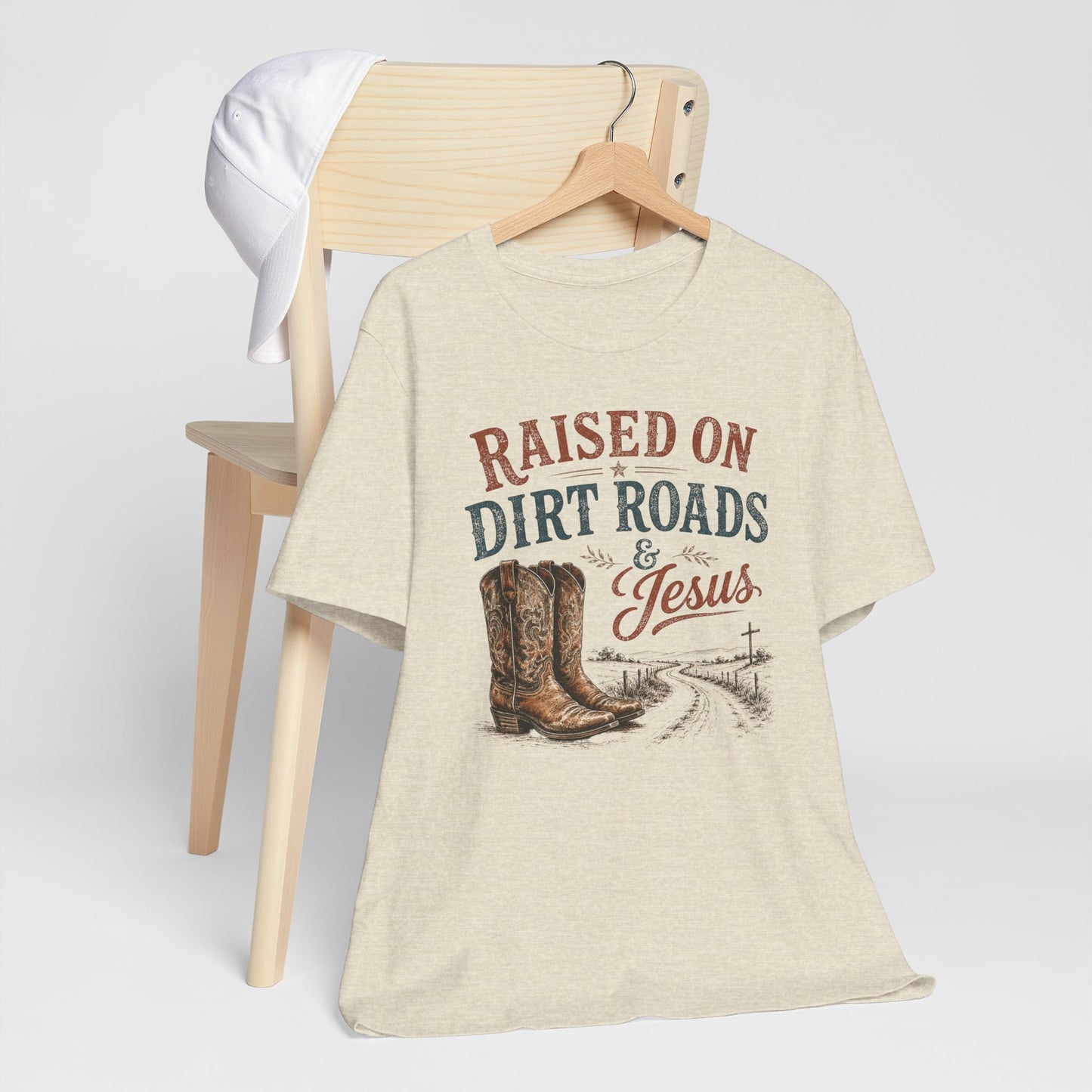 Raised on Dirt Roads & Jesus Graphic Tee
