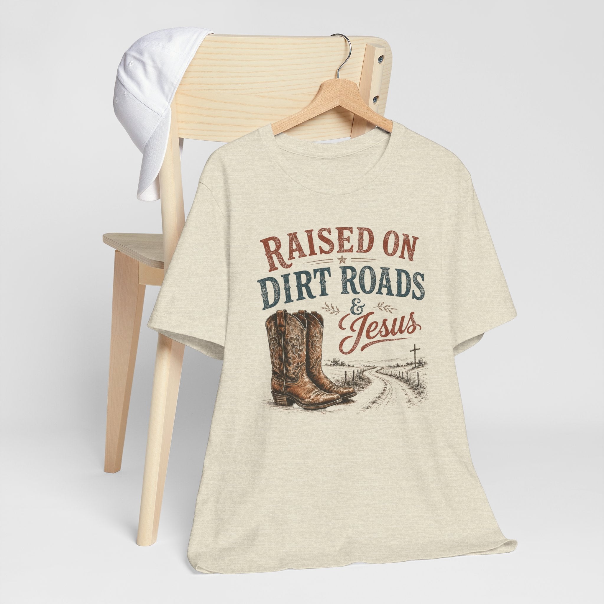 Raised on Dirt Roads & Jesus Graphic Tee
