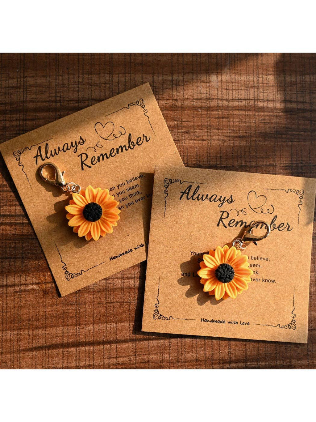 Always Remember Sunflower Keychain