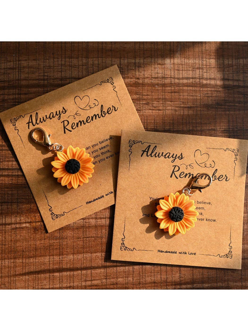 Always Remember Sunflower Keychain