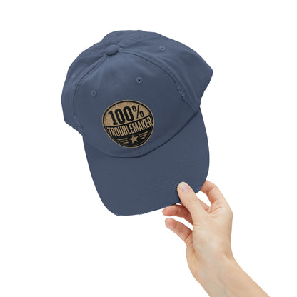 100% Troublemaker Distressed Cap