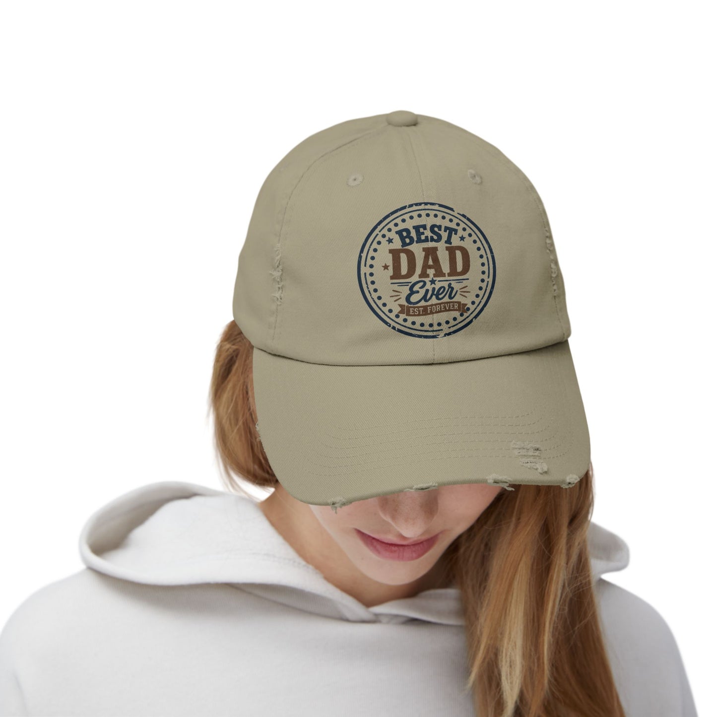 Best Dad Ever Washed Baseball Cap