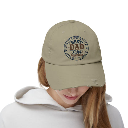 Best Dad Ever Washed Baseball Cap