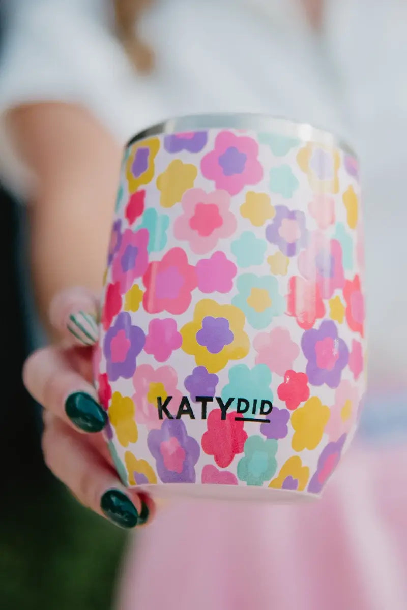 Flower Power Wine Tumbler