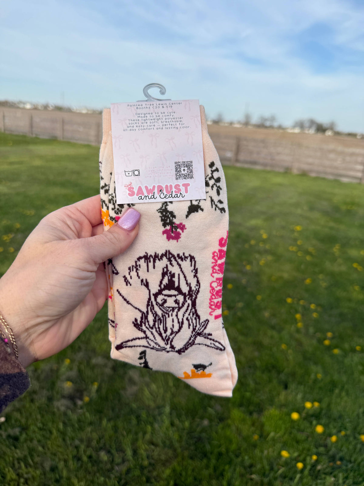 Highland Cow Crew Socks