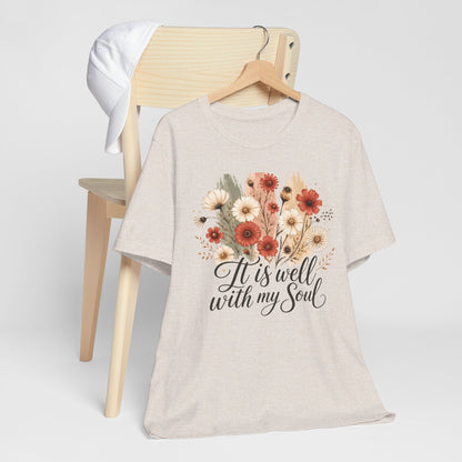 It Is Well With My Soul Floral Tee
