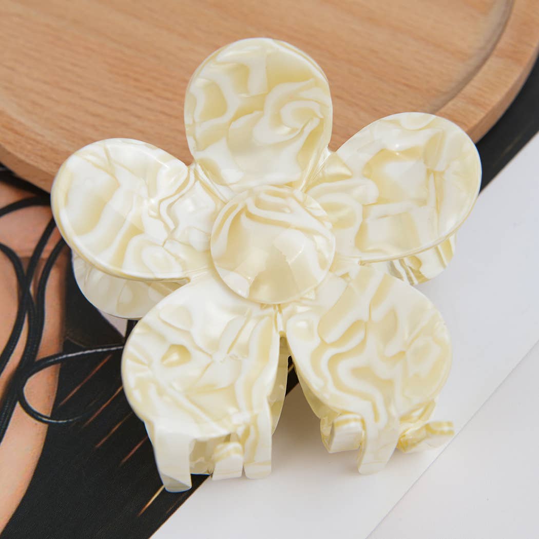 Buttercream Bloom Claw Clip
