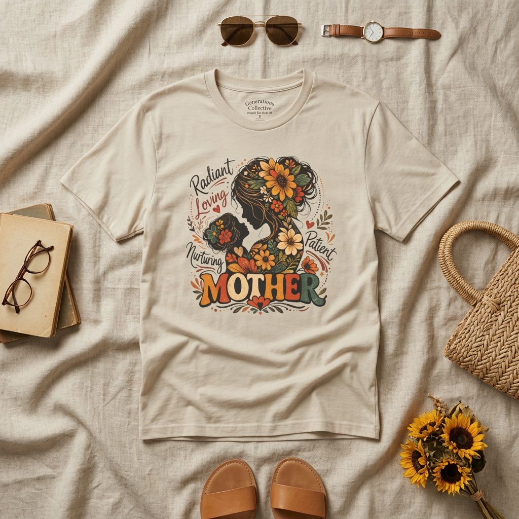 Mother Child Floral Vintage Graphic Tee