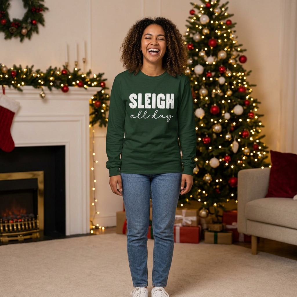 Sleigh All Day Long Sleeve Tee
